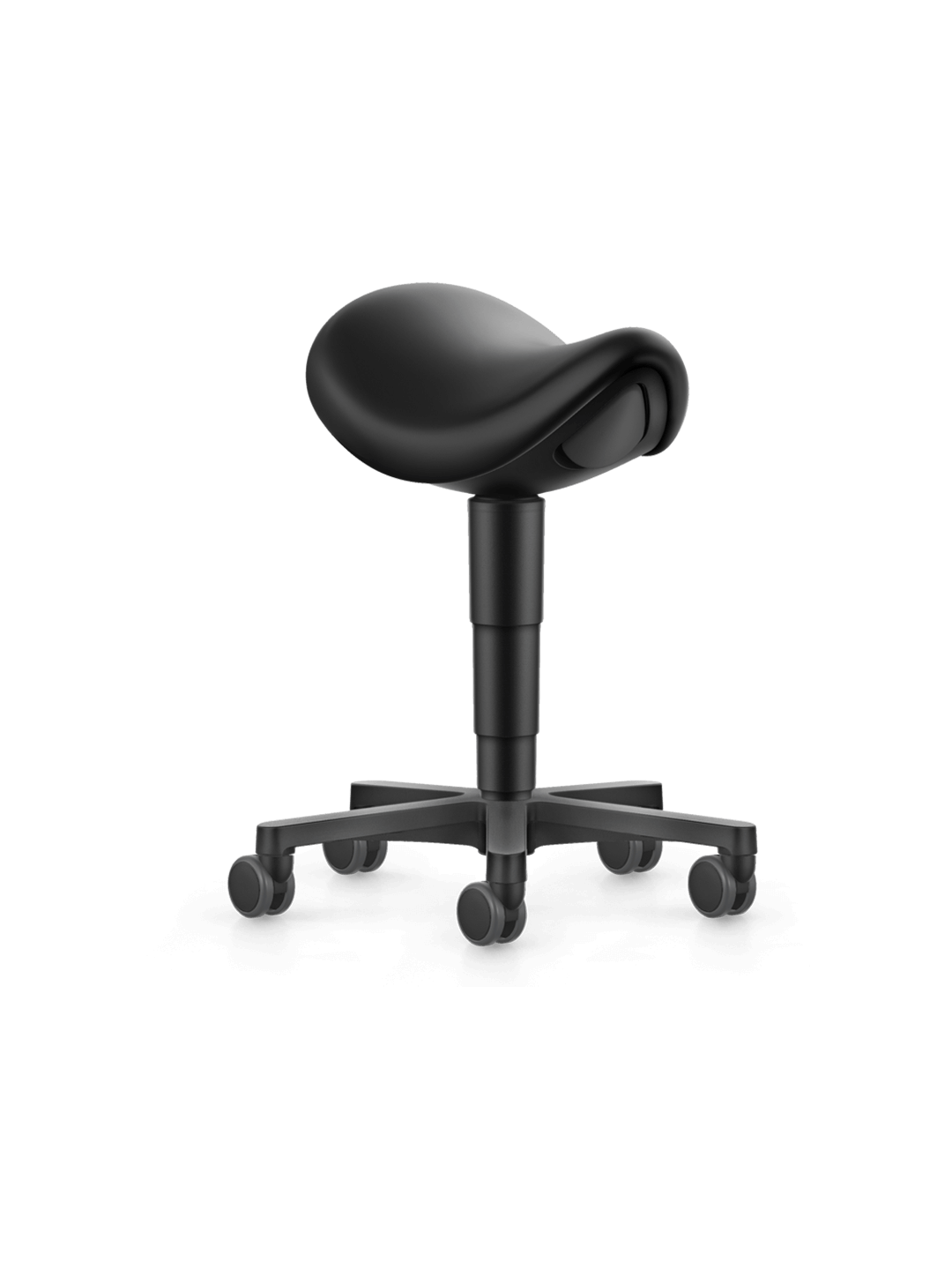 Bimos Labor Sattelstuhl 2 (Sitzhöhe 540-800 mm, Kunstleder), 9473L-MG01
